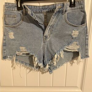 Distressed Denim Women Shorts